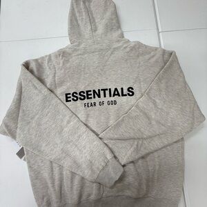 Fear of God Essentials Light Oatmeal  Hoodie  Size Large